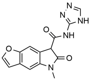5-Methyl-6-oxo-6,7-dihydro-5H-1-oxa-5-aza-s-indacene-7-carboxylic acid (4H-[1,2,4]triazol-3-yl)-amide