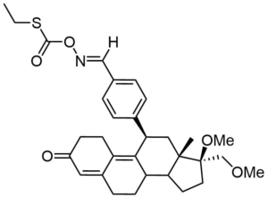 Benzaldehyde, 4-[(11b,17b)-17-methoxy-17-(methoxymethyl)-3-oxoestra-4,9-dien-11-y l]-, 1-[O-[(ethylthio)carbonyl]oxime], [C(E)]-