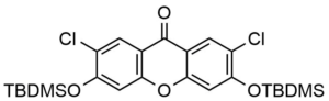 3,6-Bis-(tert-butyl-dimethyl-silanyloxy)-2,7-dichloro-xanthen-9-one