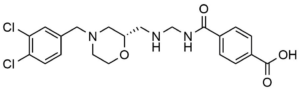 4-{3-[4S-(3,4-Dichloro-benzyl)-morpholin-2-ylmethyl]-ureidomethyl}-benzoic acid