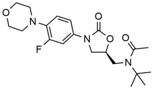 N-tert-Butyl-N-[3-(3-fluoro-4-morpholin-4-yl-phenyl)-2-oxo-oxazolidin-(5S)-ylmethyl]-acetamide