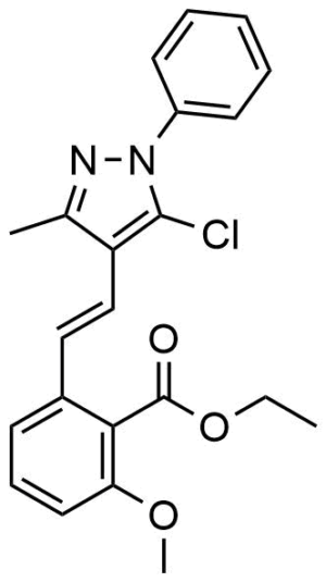 2-[2-(5-Chloro-3-methyl-1-phenyl-1H-pyrazol-4-yl)-vinyl]-6-methoxy-benzoic acid ethyl ester