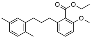 2-[3-(2,5-Dimethyl-phenyl)-propyl]-6-methoxy-benzoic acid ethyl ester