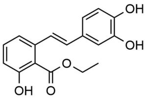 2-[2-(3,4-Dihydroxy-phenyl)-vinyl]-6-hydroxy-benzoic acid ethyl ester