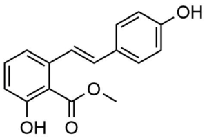 2-Hydroxy-6-[2-(4-hydroxy-phenyl)-vinyl]-benzoic acid methyl ester