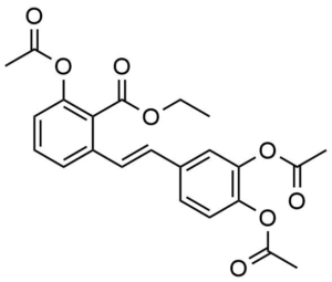 2-Acetoxy-6-[2-(3,4-diacetoxy-phenyl)-vinyl]-benzoic acid ethyl ester