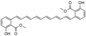 methyl 2-hydroxy-6-[(1E,3E,5E,7E,9E,11E)-12-[3-hydroxy-2-(methoxycarbonyl)phenyl]dodeca-1,3,5,7,9,11-hexaen-1-yl]benzoate