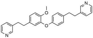 3-[2-[4-[2-methoxy-5-[2-(3-pyridyl)ethyl]phenoxy]phenyl]ethyl]pyridine