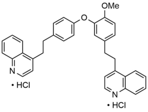 4-[2-[4-[2-methoxy-5-[2-(4-quinolyl)ethyl]phenoxy]phenyl]ethyl]quinoline dihydrochloride