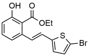2-[2-(5-Bromo-thiophen-2-yl)-vinyl]-6-hydroxy-benzoic acid ethyl ester