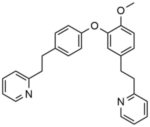 2-[2-[4-[2-methoxy-5-[2-(2-pyridyl)ethyl]phenoxy]phenyl]ethyl]pyridine