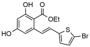 Ethyl 2-[(E)-2-(5-bromo-2-thienyl)vinyl]-4,6-dihydroxy-benzoate