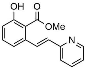 2-Hydroxy-6-(2-pyridin-4-yl-vinyl)-benzoic acid methyl ester