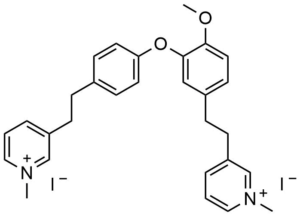 3-[2-[4-[2-methoxy-5-[2-(1-methylpyridin-1-ium-3-yl)ethyl]phenoxy]phenyl]ethyl]-1-methyl-pyridin-1-ium diiodide