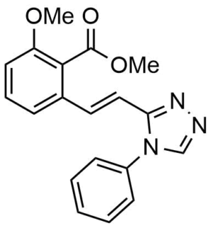 2-Methoxy-6-[2-(4-phenyl-4H-[1,2,4]triazol-3-yl)-vinyl]-benzoic acid methyl ester|(trans)