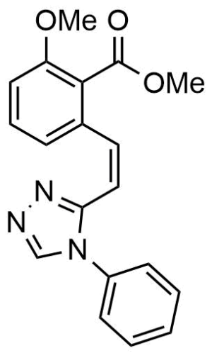 2-Methoxy-6-[2-(4-phenyl-4H-[1,2,4]triazol-3-yl)-vinyl]-benzoic acid methyl ester|(cis)