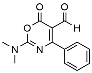 2-Dimethylamino-6-oxo-4-phenyl-6H-[1,3]oxazine-5-carbaldehyde