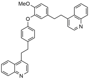 4-[2-[4-[2-methoxy-5-[2-(4-quinolyl)ethyl]phenoxy]phenyl]ethyl]quinoline