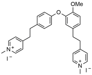 4-[2-[4-[2-methoxy-5-[2-(1-methylpyridin-1-ium-4-yl)ethyl]phenoxy]phenyl]ethyl]-1-methyl-pyridin-1-ium diiodide