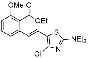 2-[2-(4-Chloro-2-diethylamino-thiazol-5-yl)-vinyl]-6-methoxy-benzoic acid ethyl ester