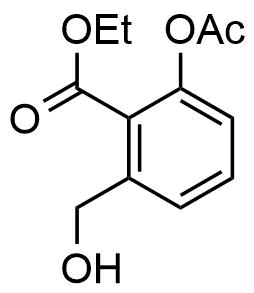 2-Acetoxy-6-hydroxymethyl-benzoic acid ethyl ester