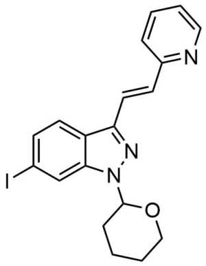 6-Iodo-3-(2-pyridin-2-yl-vinyl)-1-(tetrahydro-pyran-2-yl)-1H-indazole