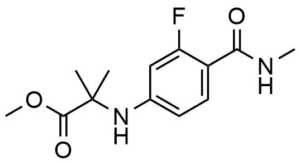 2-(3-Fluoro-4-methylcarbamoyl-phenylamino)-2-methyl-propionic acid methyl ester